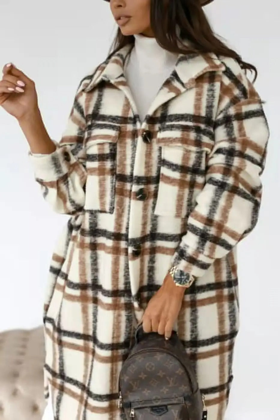 Olivia™ - Super Soft Long Plaid Coat