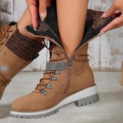 Sienna™ - Modern Knitted Mid-calf Snow Boots