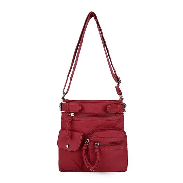 Ariana - Multiple Pockets Soft Leather Crossbody Bag