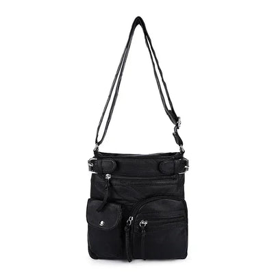 Ariana - Multiple Pockets Soft Leather Crossbody Bag