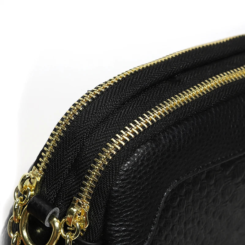 Mia™ - Crossbody Leather Bag With Alligator Pattern