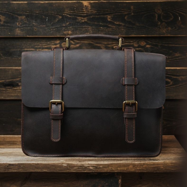 Leather Courier Bag | NAMUR