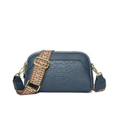 Mia™ - Crossbody Leather Bag With Alligator Pattern