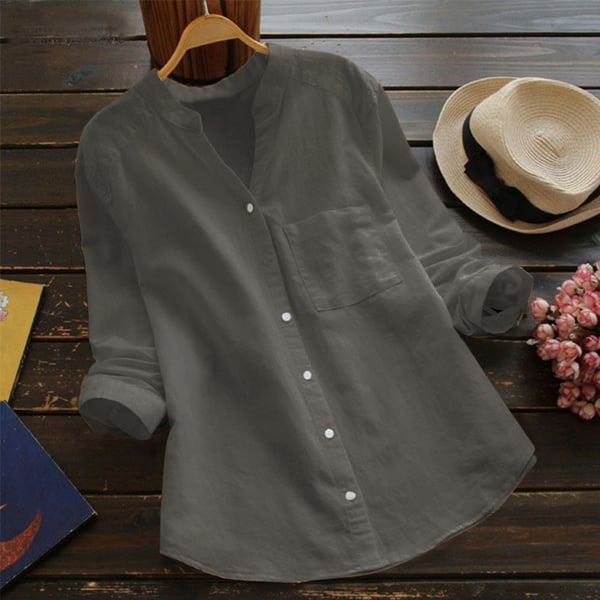 Lina™ - Casual Loose Linen Cotton Shirt