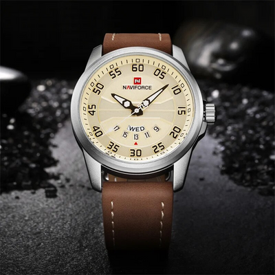 Leather Band Quartz Watch