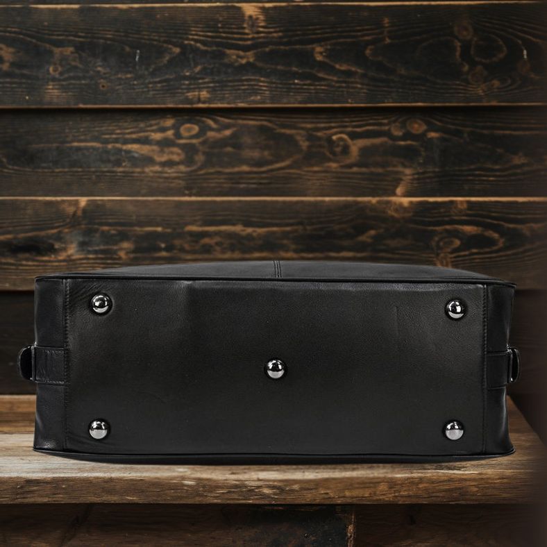 Black Leather Holdall | AALBORG