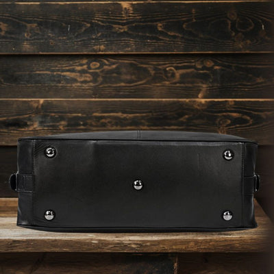 Black Leather Holdall | AALBORG