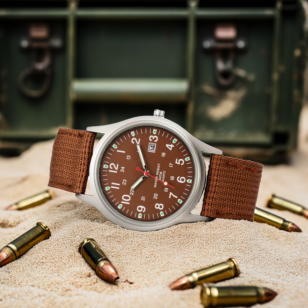 Military-Inspired Casual Wristwatch