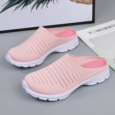 Breathable Comfortable Light Half Slippers For Woman