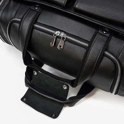 Black Leather Duffle Bag | CHARLEROI