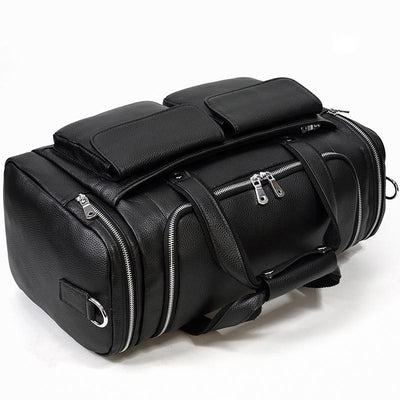 Black Leather Duffle Bag | CHARLEROI