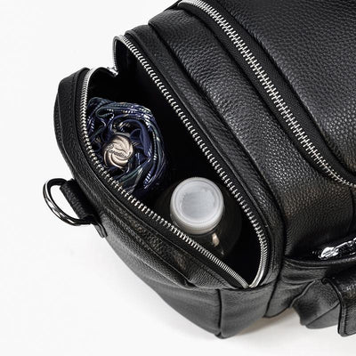 Black Leather Duffle Bag | CHARLEROI