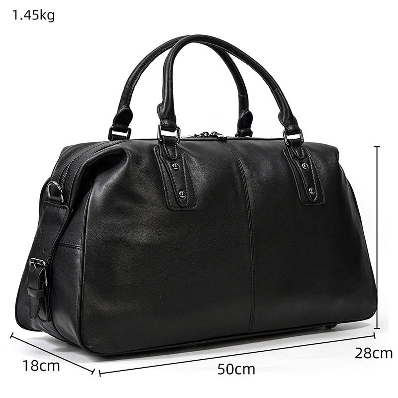 Black Leather Holdall | AALBORG