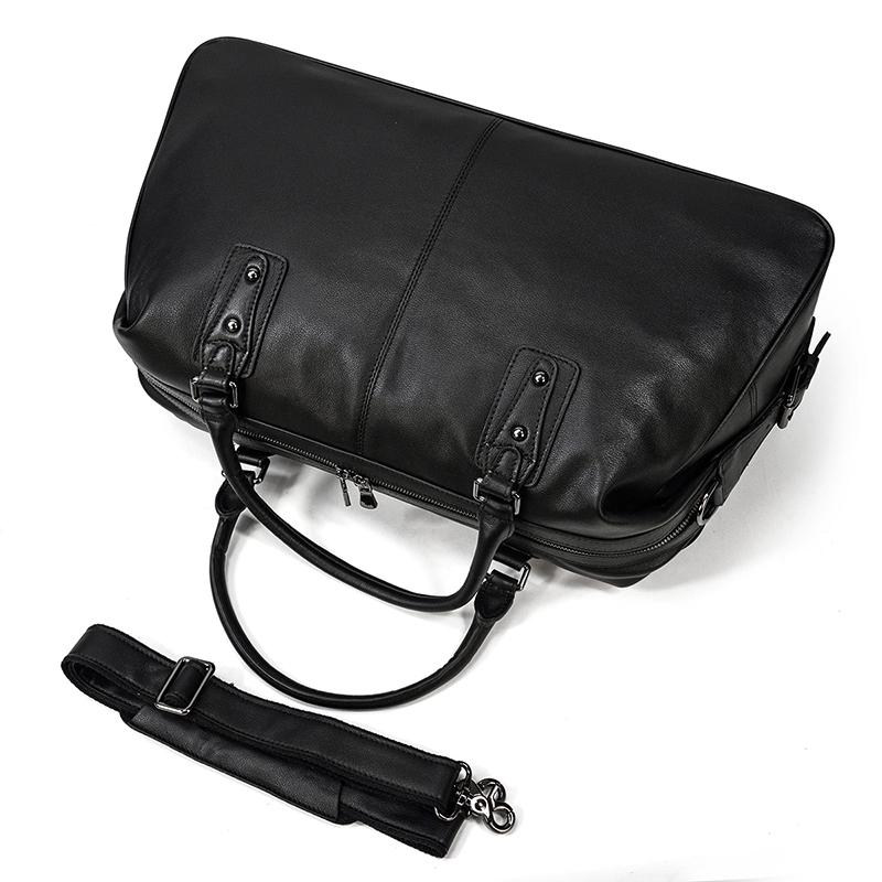 Black Leather Holdall | AALBORG