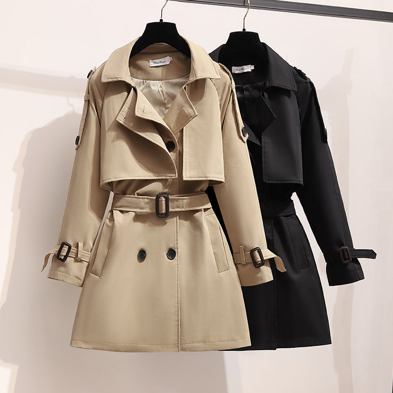 Mia™ - Stylish Double Breasted Loose Sleeve Trench Coat With Belt