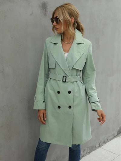 Sophia™ - Elegent Comfortable Lapel Neck Trenchcoat