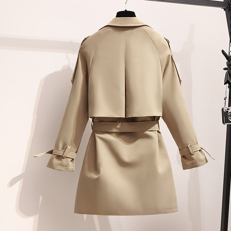 Mia™ - Stylish Double Breasted Loose Sleeve Trench Coat With Belt