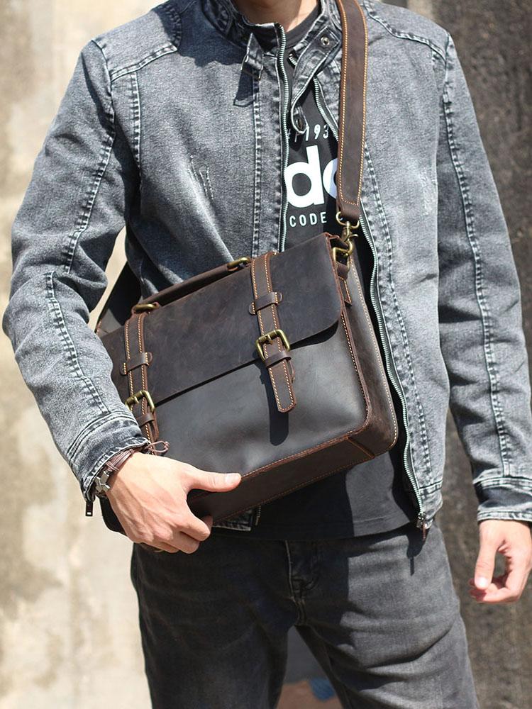 Leather Courier Bag | NAMUR