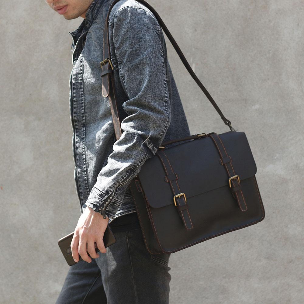 Leather Courier Bag | NAMUR