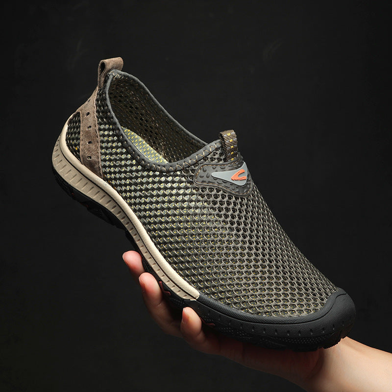 Breathable Mesh Hollow Slip-On Sneakres for Men