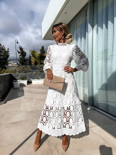 Olivia™ - Stylish French Lace Dress