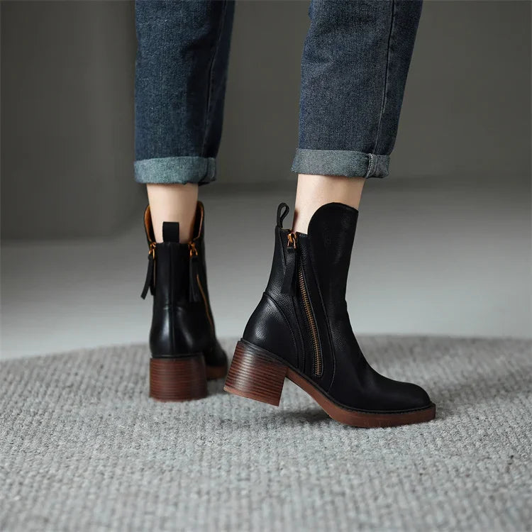 Charlotte™ - Stylish Vegan Leather Boots