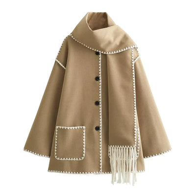 Charlotte™ - Stylish Comfortable Zigzag Shawl Collar Coat