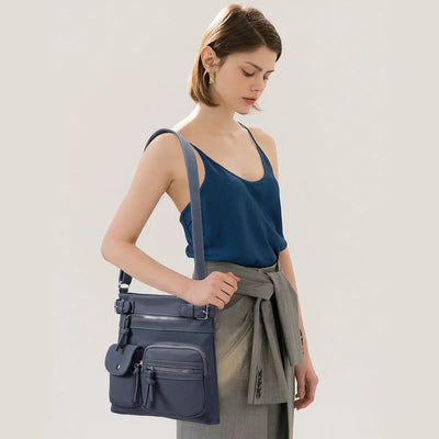 Ariana - Multiple Pockets Soft Leather Crossbody Bag