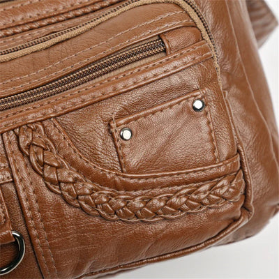 Jade™ - Vintage Soft Zipper Leather Bag