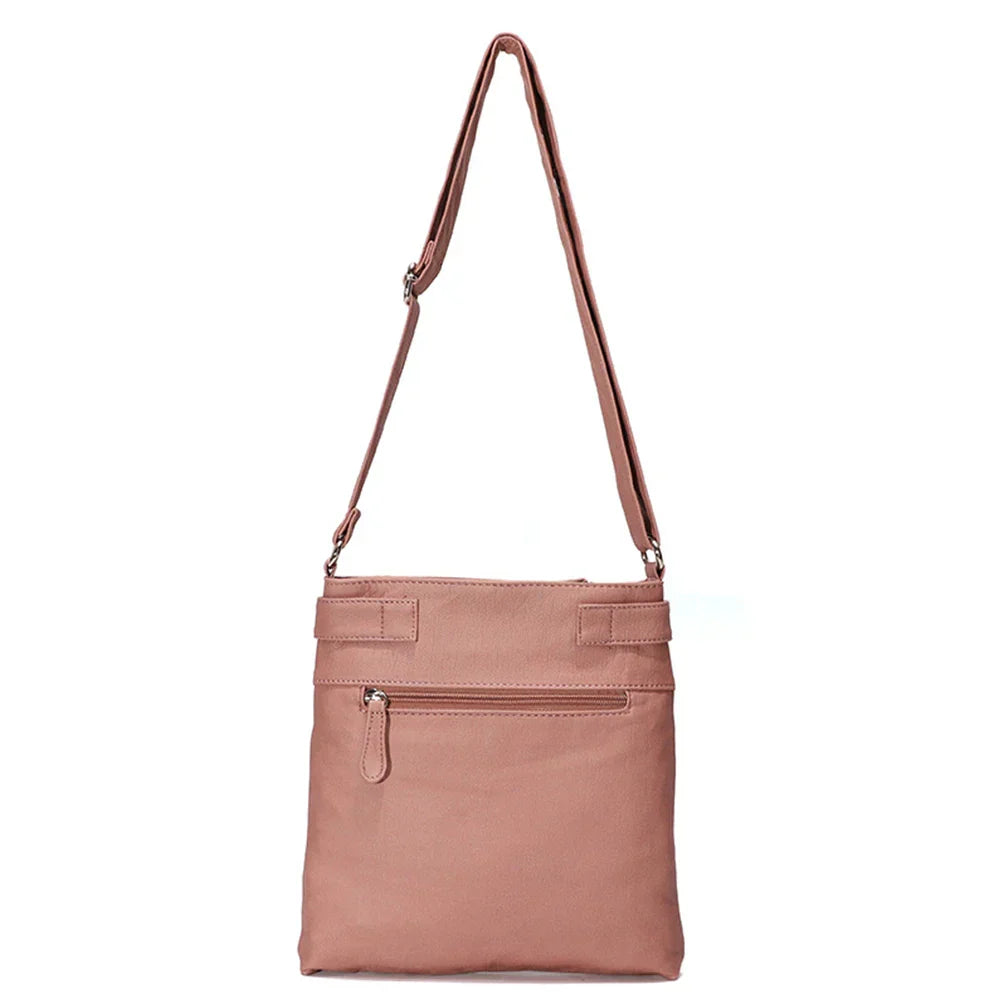 Ariana - Multiple Pockets Soft Leather Crossbody Bag