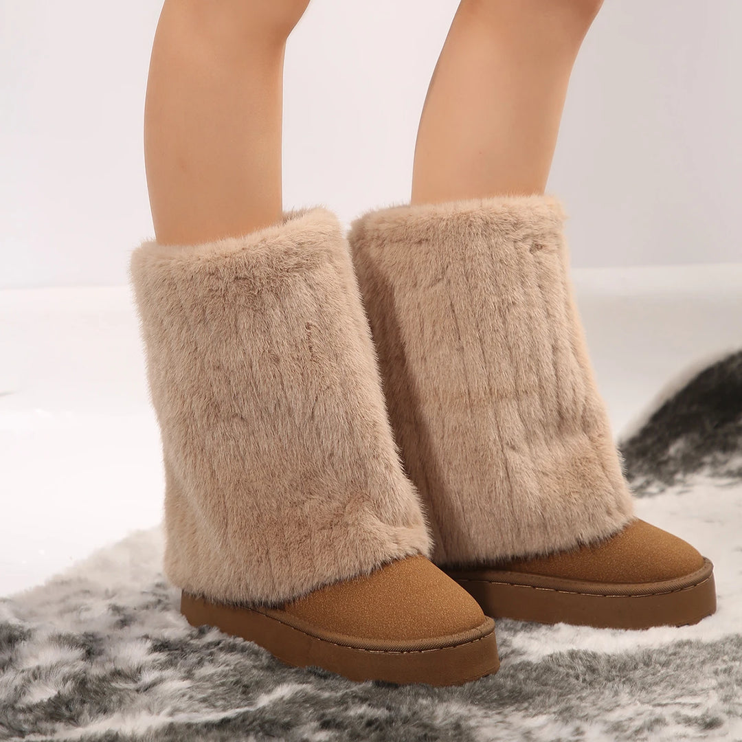 Sienna™ - Elegant Winter Fur Boots