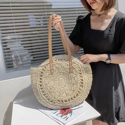 Bonnie™ - Handmade Multifunctional Straw Handbag