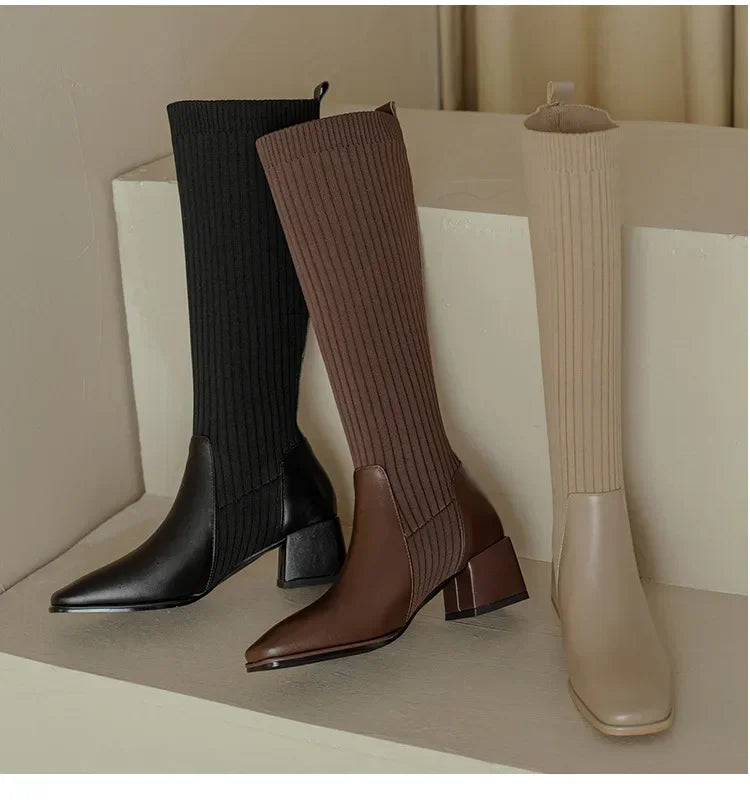 Rosie™ - Stylish Knitted Long Winter Boots