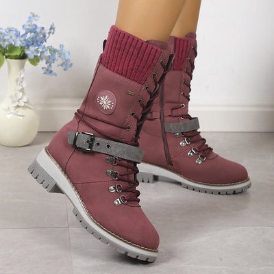 Sienna™ - Modern Knitted Mid-calf Snow Boots