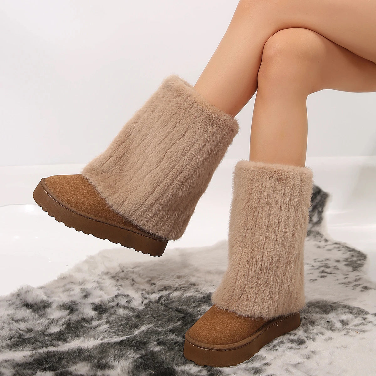 Sienna™ - Elegant Winter Fur Boots