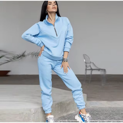 Lily™ - Comfortable Long Sleeve Zipper Tracksuit Set