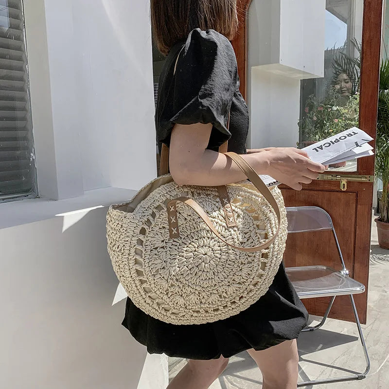 Bonnie™ - Handmade Multifunctional Straw Handbag