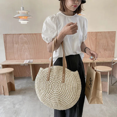 Bonnie™ - Handmade Multifunctional Straw Handbag