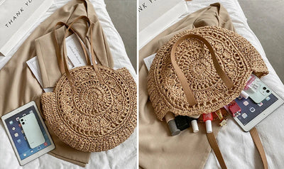 Bonnie™ - Handmade Multifunctional Straw Handbag