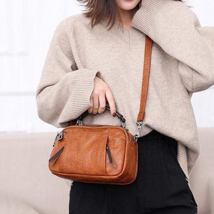 Evie™ - Handmade Multi Pocket Soft Leather Bag