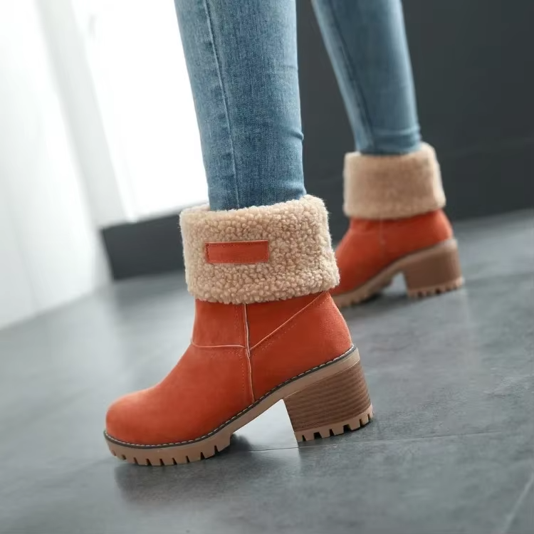 Holly™ - Stylish Fleece Leather Snow Boots