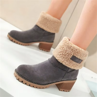 Holly™ - Stylish Fleece Leather Snow Boots