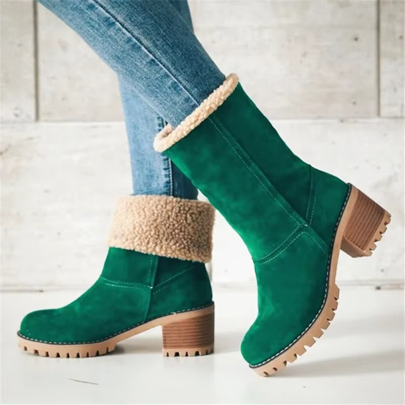 Holly™ - Stylish Fleece Leather Snow Boots