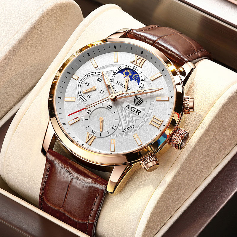 Luxury Leather Quartz Watch