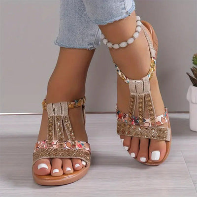 Nova™ - Crystal Orthopedic Sandals With Handmade Details